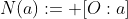 N(a):= [O:a]
