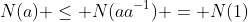 N(a) \leq N(aa^{-1}) = N(1)