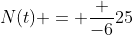 N(t) = \frac {-6}{25}