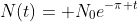 N(t)= N_0e^{-\pi t}