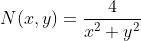 N(x,y)=\frac{4}{x^2+y^2}