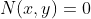 N(x,y)=0