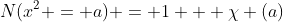 N(x^2 = a) = 1 + \chi (a)