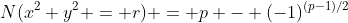 N(x^2+y^2 = r) = p - (-1)^{(p-1)/2}
