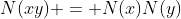 N(xy) = N(x)N(y)