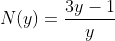 N(y)=\frac{3y-1}{y}