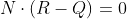 N\cdot(R-Q)=0