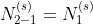 N^{(s)}_{2-1}=N^{(s)}_1