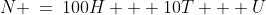 N \:=\:100H + 10T + U