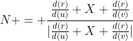N = \frac{\frac{d(r)}{d(u)} X \frac{d(r)}{d(v)}}{|\frac{d(r)}{d(u)} X \frac{d(r)}{d(v)}|}