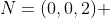 N=(0,0,2) 