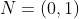 N=(0,1)