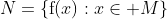 N=\{\mathrm{f}(x):x\in M\}