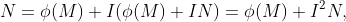 N=\phi(M)+I(\phi(M)+IN)=\phi(M)+I^2N,