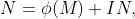 N=\phi(M)+IN,