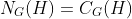 N_G(H)=C_G(H)