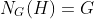 N_G(H)=G
