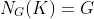 N_G(K)=G