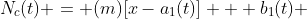 N_c(t) = (m)[x-a_1(t)] + b_1(t) 