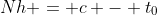 Nh = c - t_0