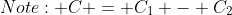 Note: C = C_1 - C_2