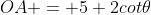 OA = 5+2cot\theta