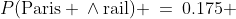 P(\text{Paris} \:\wedge\:\text{rail}) \:=\:0.175 