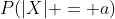 P(|X| = a)