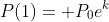 P(1)= P_0e^k