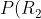 P(R_2^{~c})=P(R_1R_2^{~c})+P(R_1^{~c}R_2^{~c})=(.6  )(.3)+(.4)(.4)