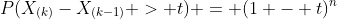 P(X_{(k)}-X_{(k-1)} > t) = (1 - t)^n