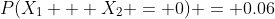 P(X_1 + X_2 = 0) = 0.06