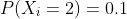 P(X_i=2)=0.1