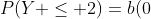 P(Y \le 2)=b(0;15,p)+b(1;15,p)+b(2;15,p)