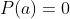 P(a)=0