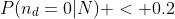 P(n_d=0|N) < 0.2