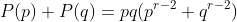 P(p)+P(q)=pq(p^{r-2}+q^{r-2})