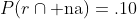P(r\cap \text{na})=.10