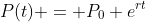 P(t) = P_0 e^{rt}
