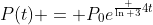 P(t) = P_0e^{\frac {\ln 3}{4}t}