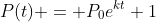 P(t) = P_0e^{kt}+1
