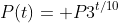 P(t)= P3^{t/10}