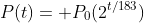 P(t)= P_0(2^{t/183})