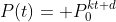 P(t)= P_0^{kt d}