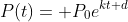 P(t)= P_0e^{kt d}