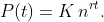 P(t)=K\,n^{rt}.