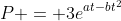 P = 3e^{at-bt^2}