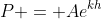 P = Ae^{kh}