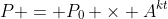 P = P_0 \times A^{kt}