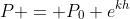 P = P_0 e^{kh}